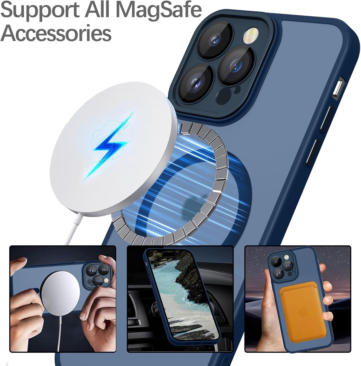Detalle 1 de YUANDMI Cover magnetica per iPhone 14 Pro