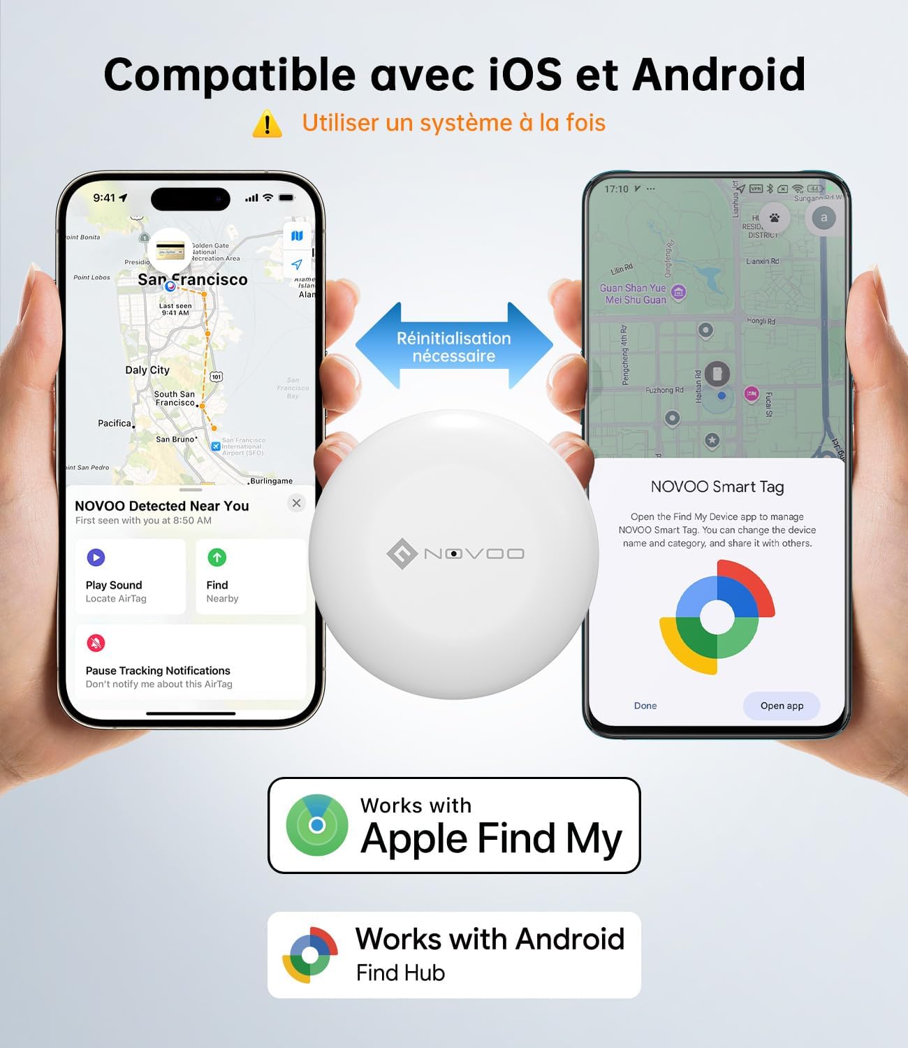Thumbnail 2 de NOVOO Smart Tag 4 Pack Étiquette Bluetooth