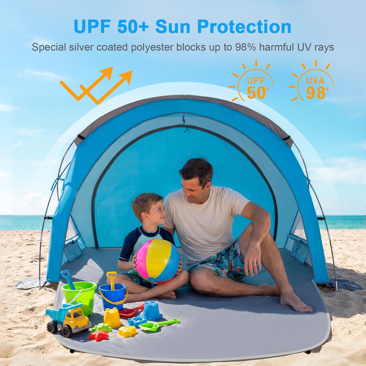 Thumbnail 2 de Gorich Beach Tent Sun Shelter with UPF50+ UV Protection