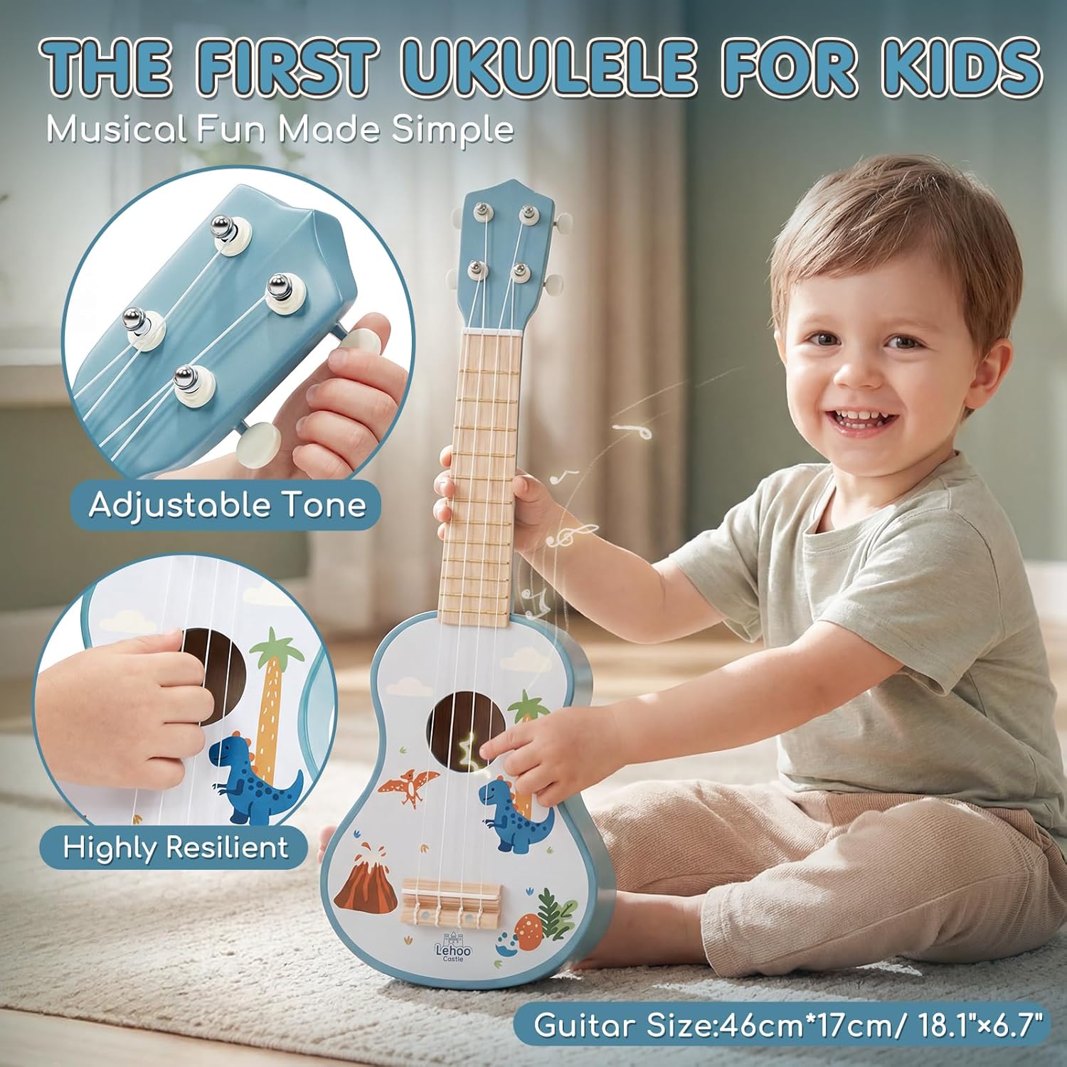 Thumbnail 2 de Lehoo Castle Dinosaur Kids Guitar Set – Montessori Educational Toys for 2–4 Year Olds