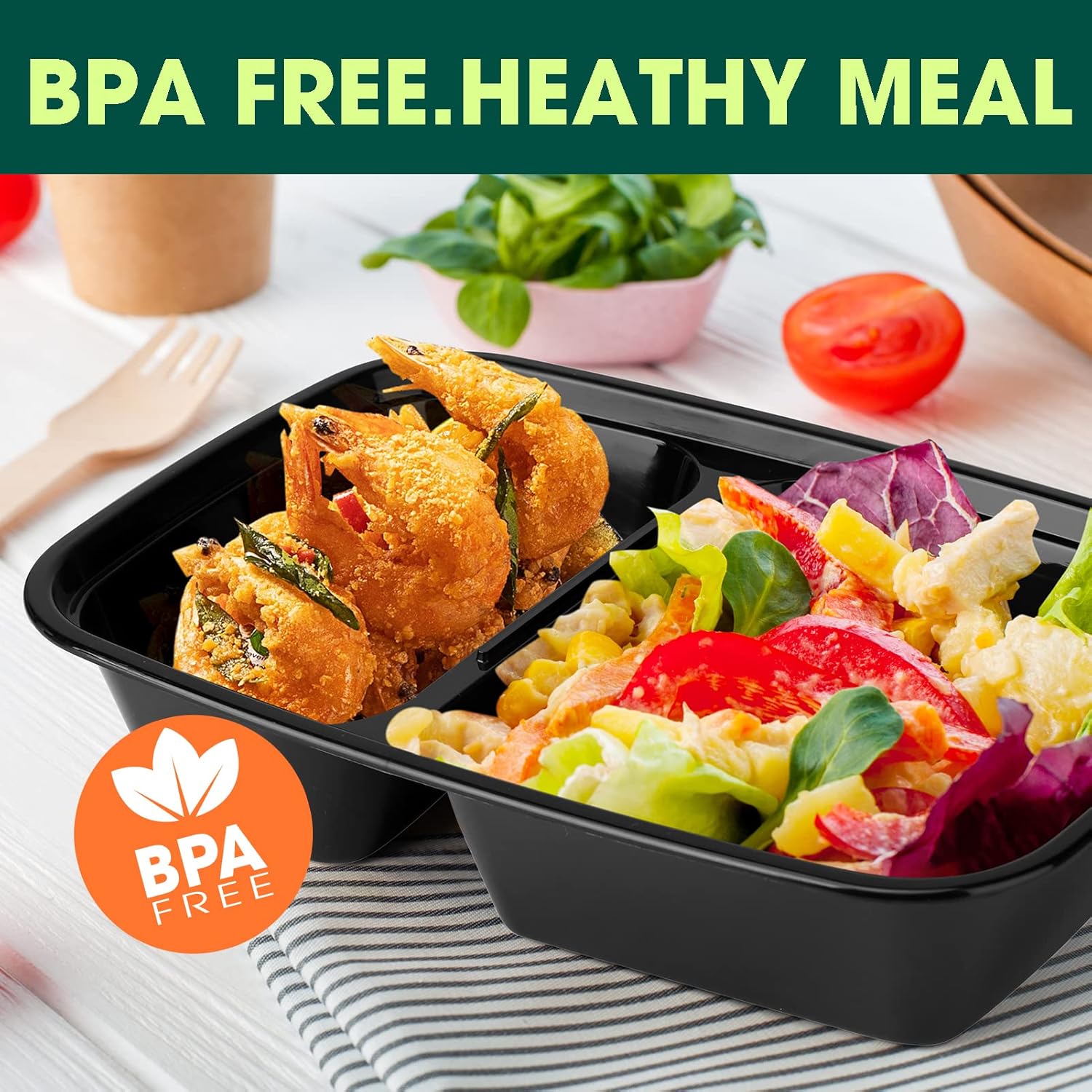 Thumbnail 1 de 32 oz Meal Prep Containers 50 Pack 🍱