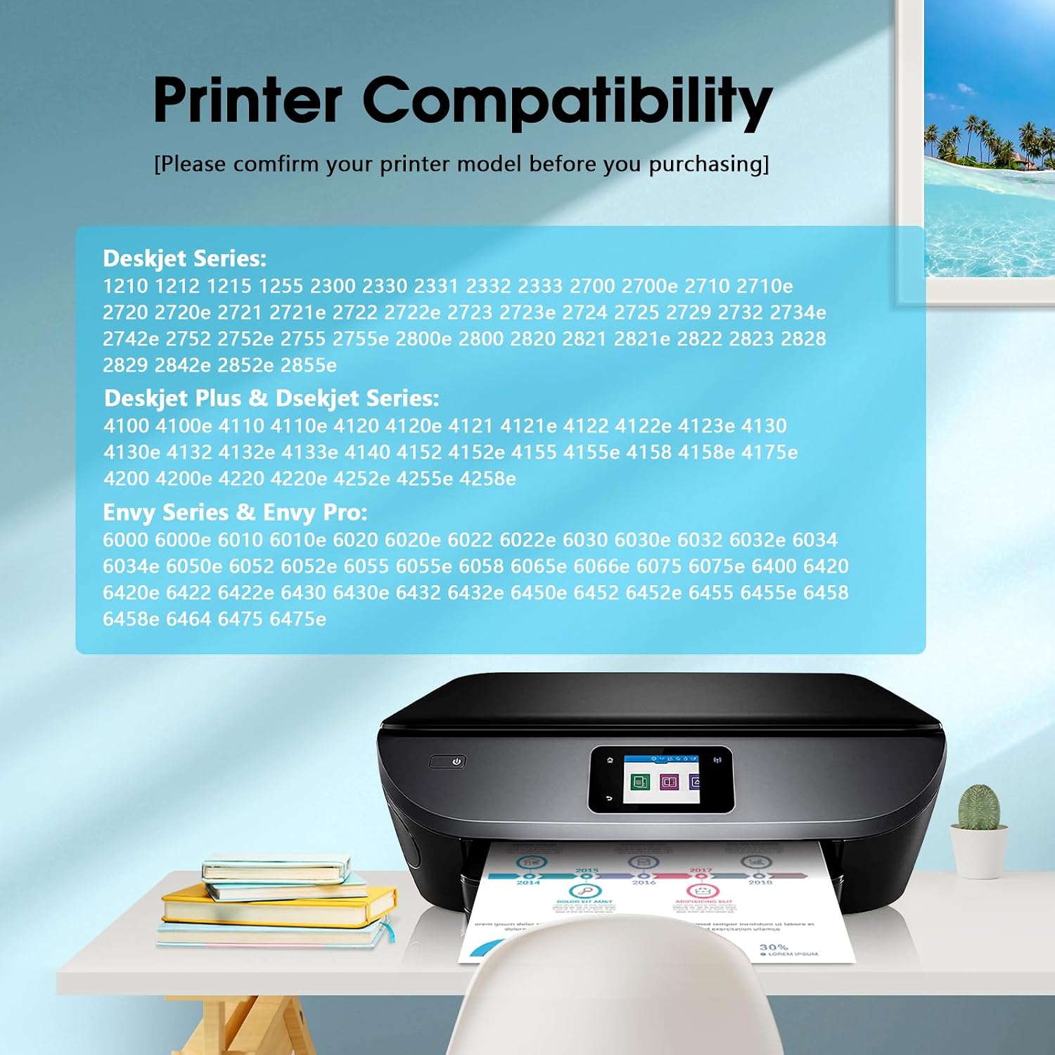 Thumbnail 1 de YATUNINK 67XL Ink Cartridges Combo Pack (Black & Tri-Color) Compatible with HP 67 XL Printers