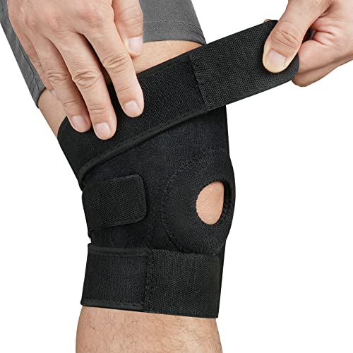 Detalle de ACWOO Tutore Ginocchio Open-Patella con Stabilizzatori Laterali – Ginocchiera Ortopedica in Neoprene, Regolabile per Sport