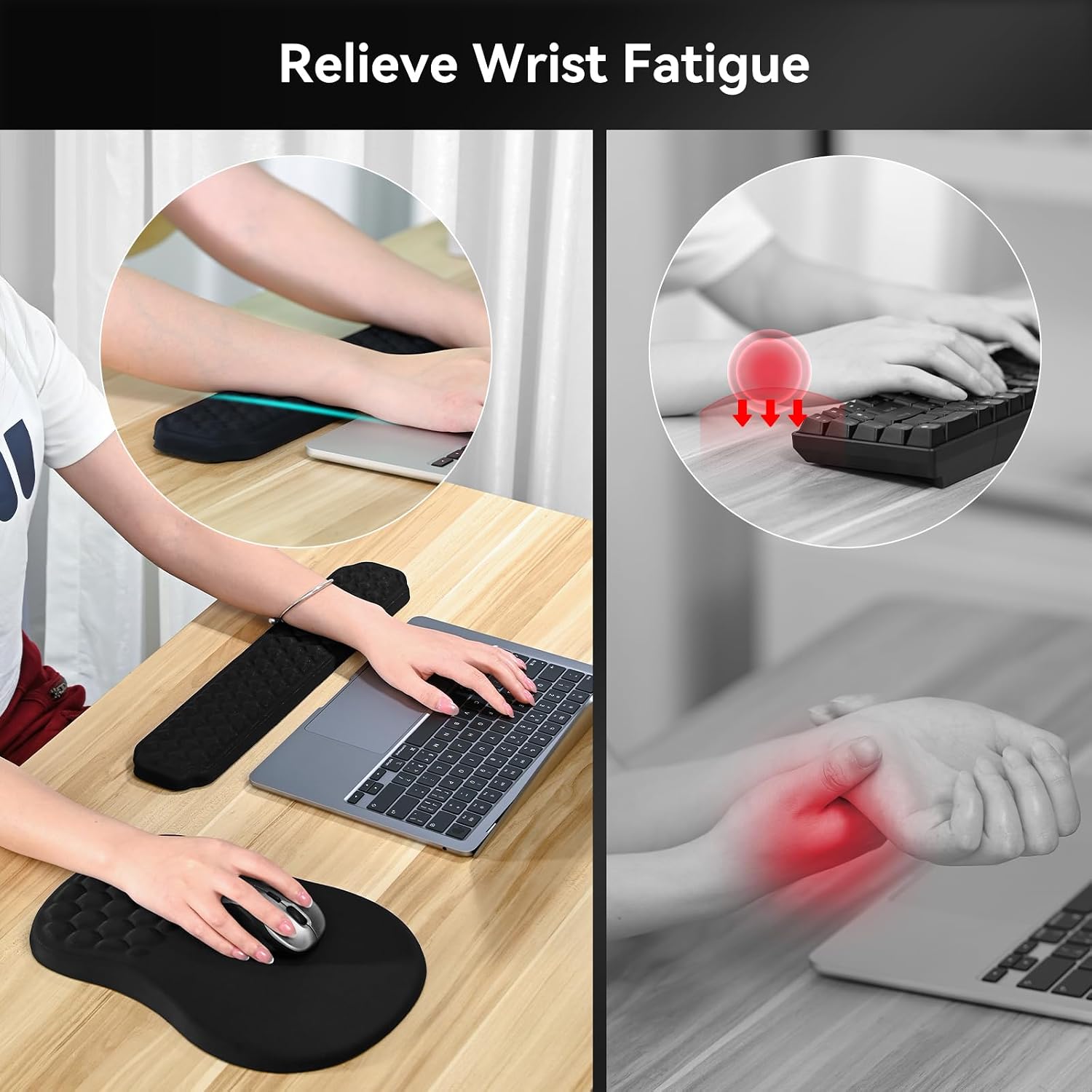 Detalle 2 de EooCoo Keyboard Wrist Rest Set ergonomic