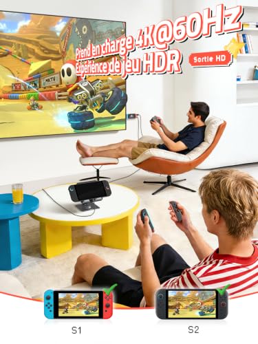 Detalle de Lemorele Câble USB-C vers HDMI 1 m – 4K@60Hz, PD 100W, compatible Switch et plus