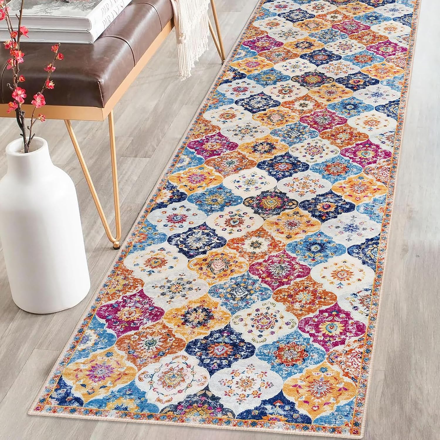 Detalle de KILOCOCO 2x8 Moroccan Soft Runner Rug