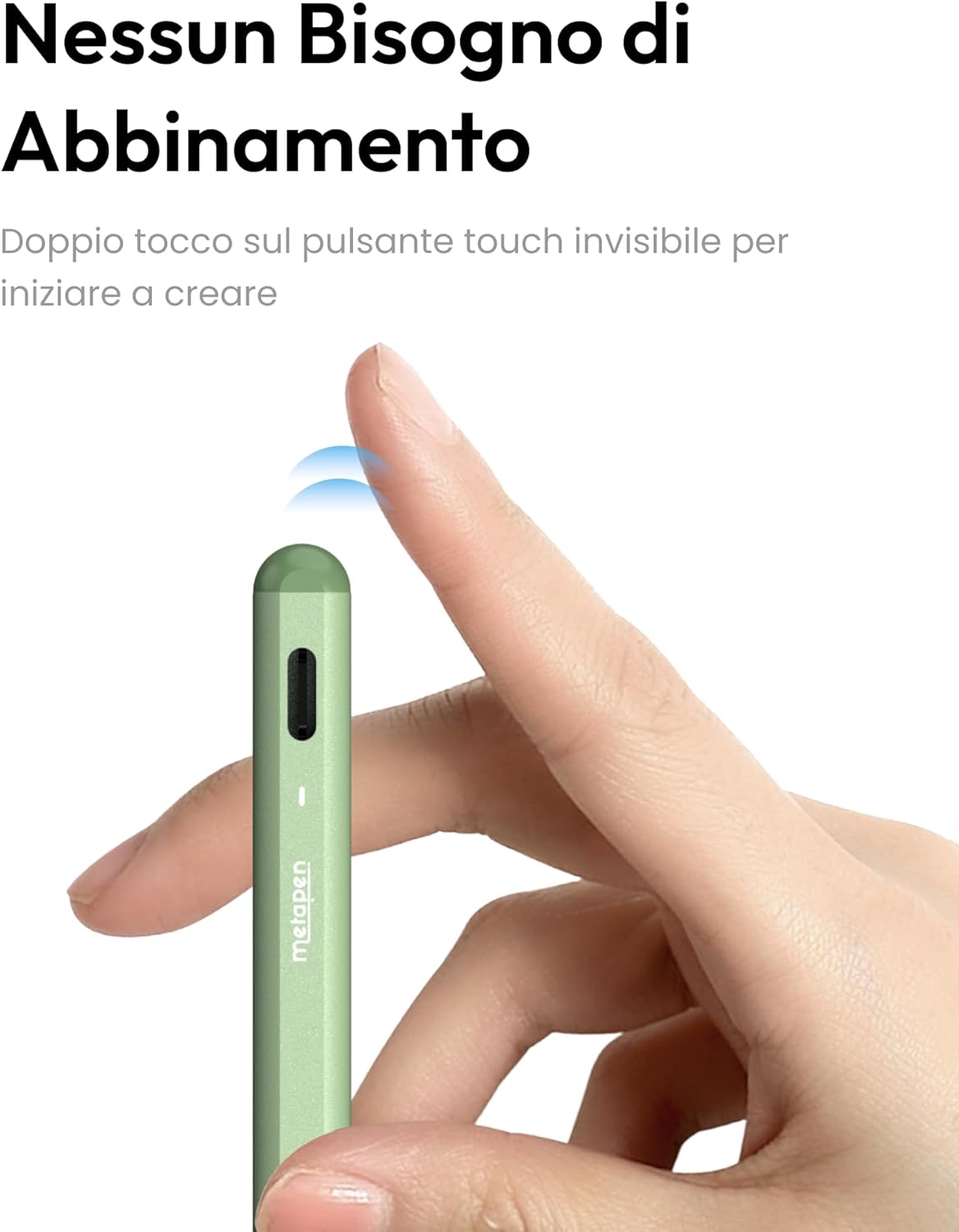 Detalle 2 de Metapen A8: Penna per iPad compatibile 2018-2026, ricarica rapida e inclinazione, Rosa