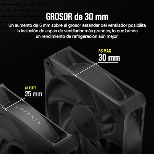 Thumbnail 2 de CORSAIR RS120 MAX Ventiladores 120 mm PWM – Pack Triple 🖤