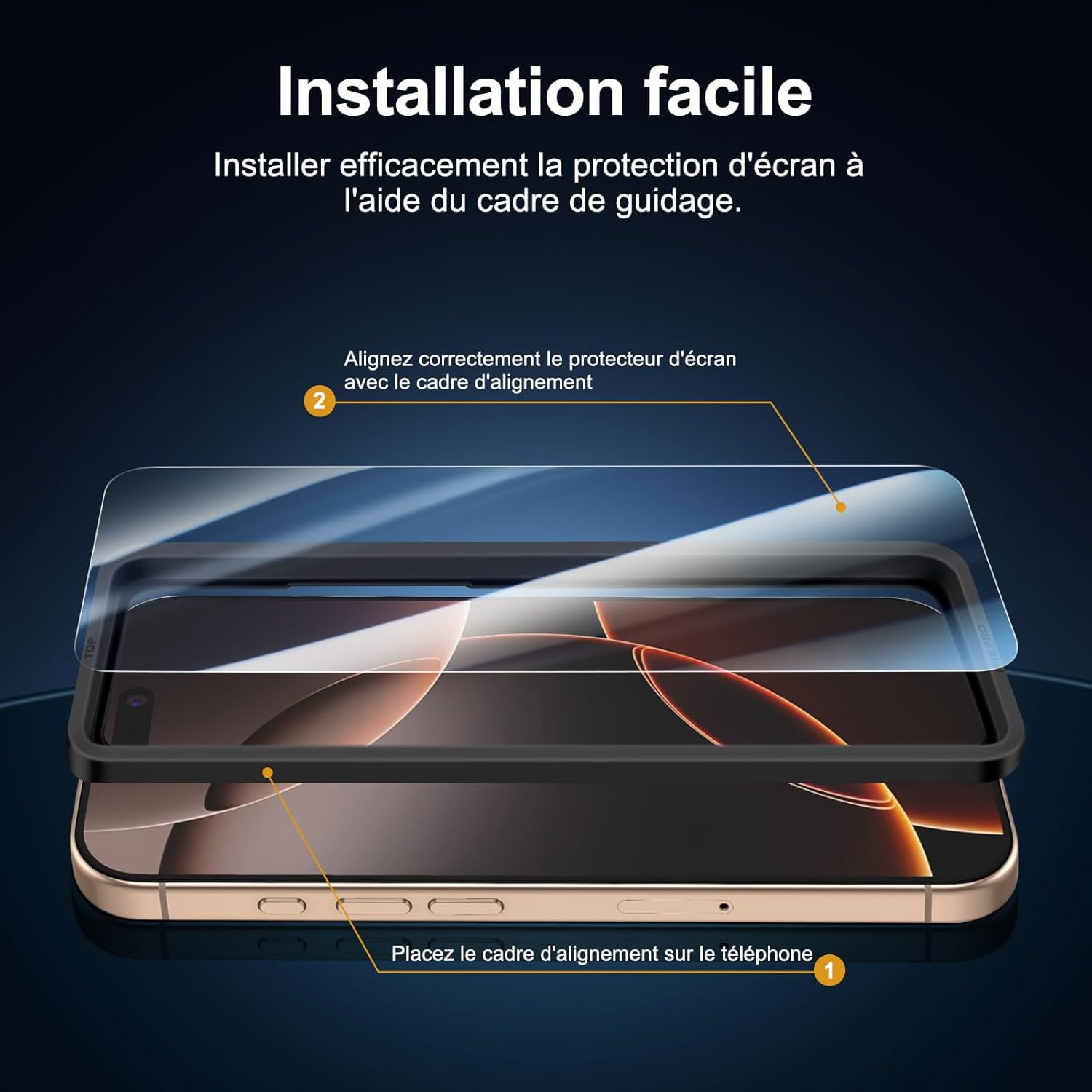 Detalle de NEW'C 6.3-inch screen protector for iPhone 17