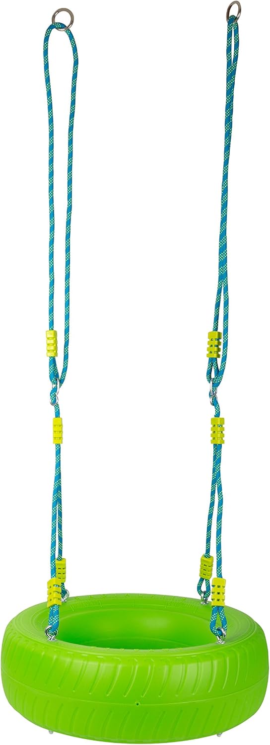 Detalle 2 de small foot Kletterseil Himmelsstürmer – wetterfestes Seil mit Sicherungshaken und Trittflächen, 200 cm, grün