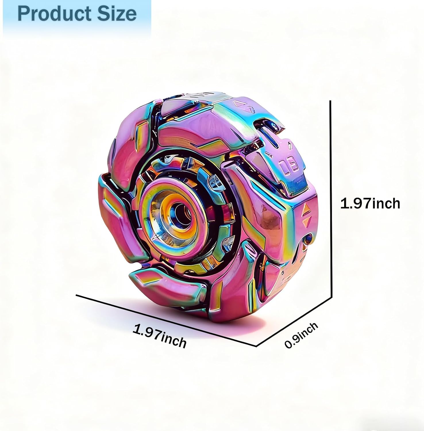 Detalle 2 de EDC fidget spinner with open armour design