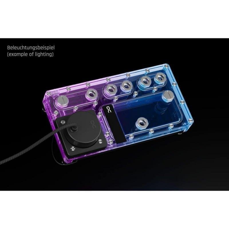 Detalle de Alphacool Core Distro Plate 240 Links D5/DDC V.2 con Bomba D5 Apex
