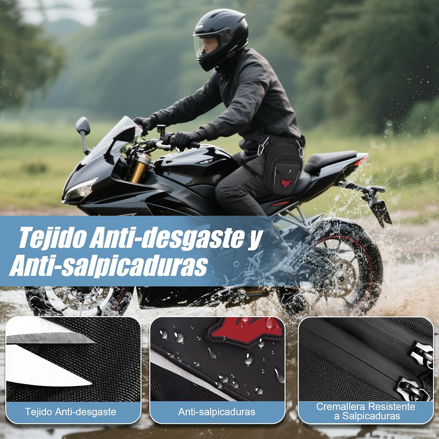 Thumbnail 3 de Eshow Pernera Moto Ampliable Riñonera Deportiva