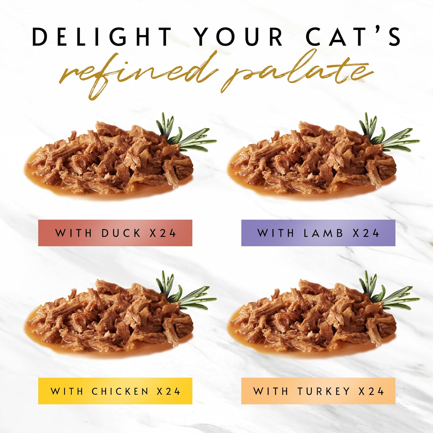 Detalle de GOURMET PERLE Filettines Sauce Multivariétés 96x85 g – Mini filets en sauce pour chats