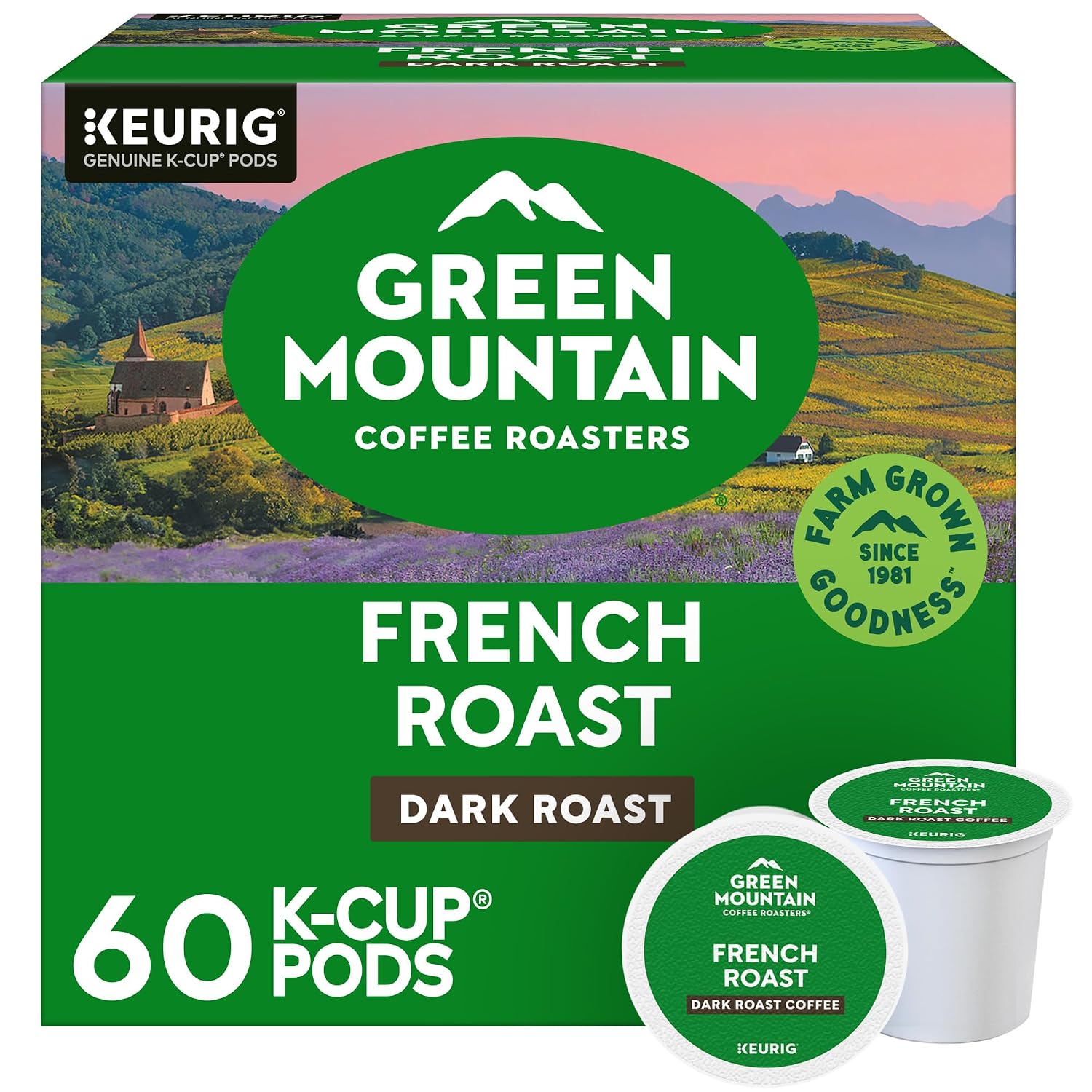 Detalle de Green Mountain French Roast Coffee K-Cup Pods, 60 Count