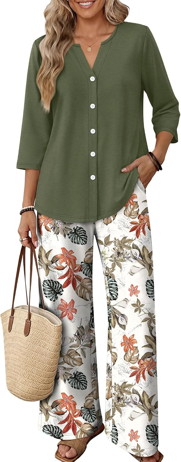 Thumbnail 5 de OFEEFAN Women's Loungewear Set, Polyester Blend