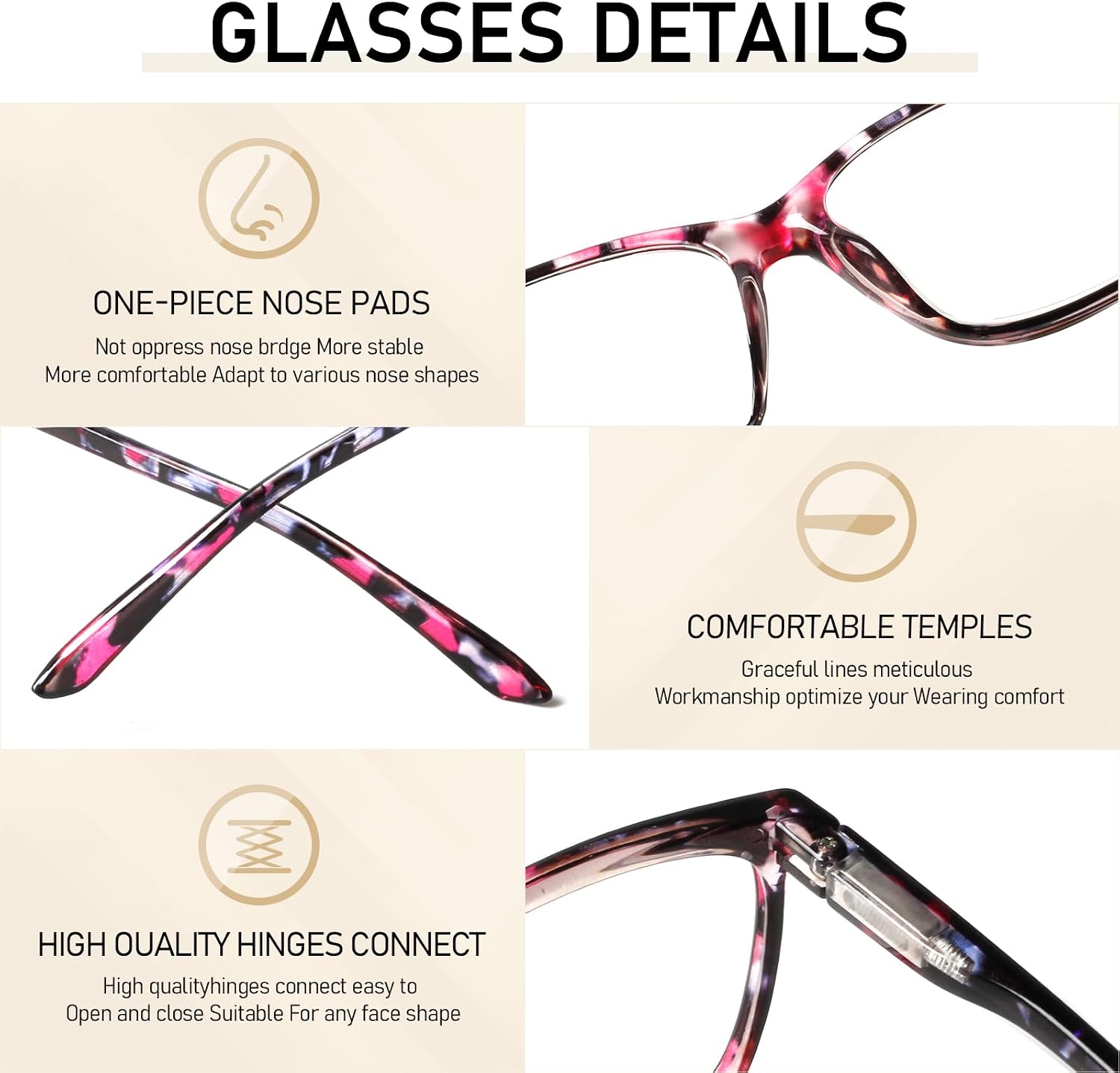 Detalle 2 de SIGVAN Ladies Reading Glasses Blue Light Blocking ๐