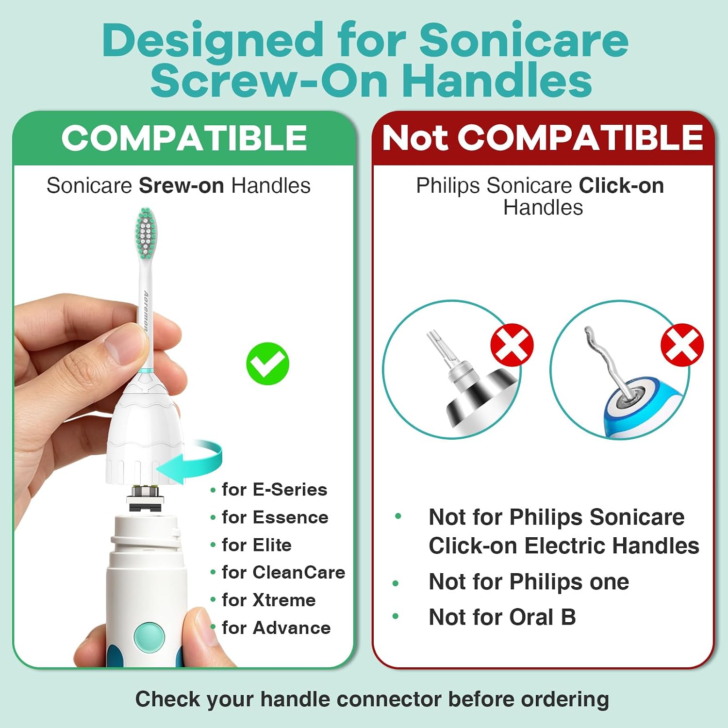Thumbnail 1 de Aoremon Toothbrush Heads for Philips Sonicare, 6-Pack 🦷
