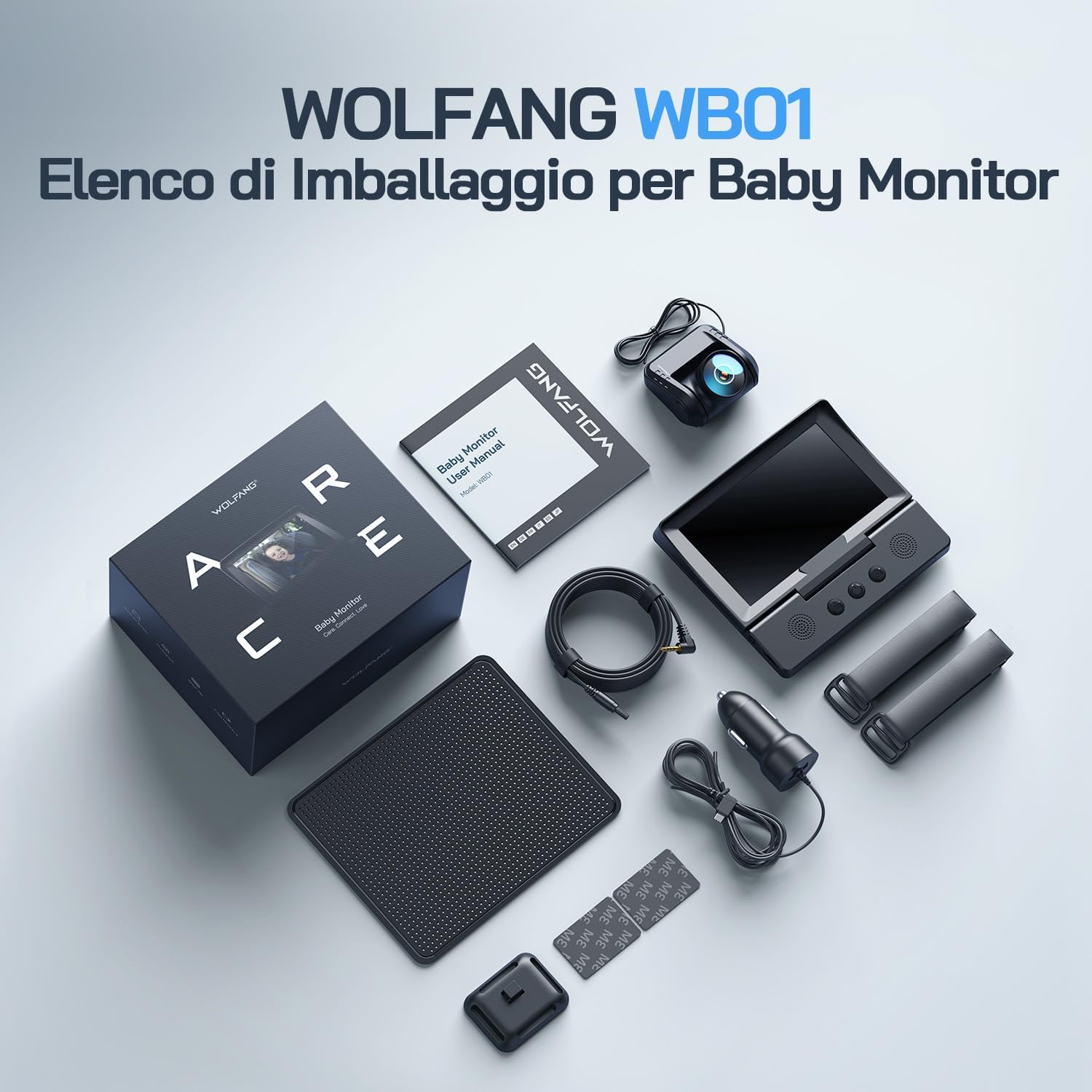 Thumbnail 6 de WOLFANG WB01 5" Baby Car Camera 1080P