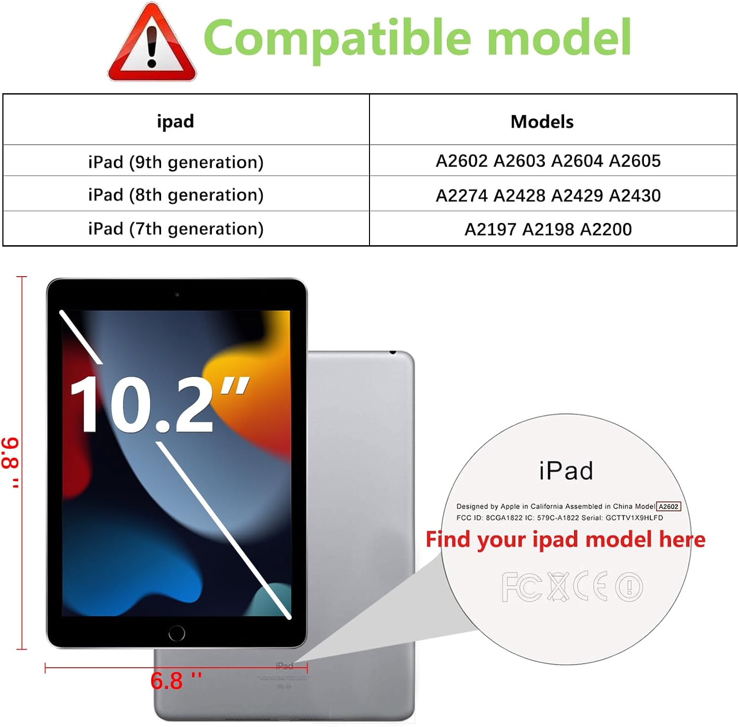 Detalle de apiker 2-Pack Tempered Glass Screen Protector for iPad 7th–9th Gen (10.2")