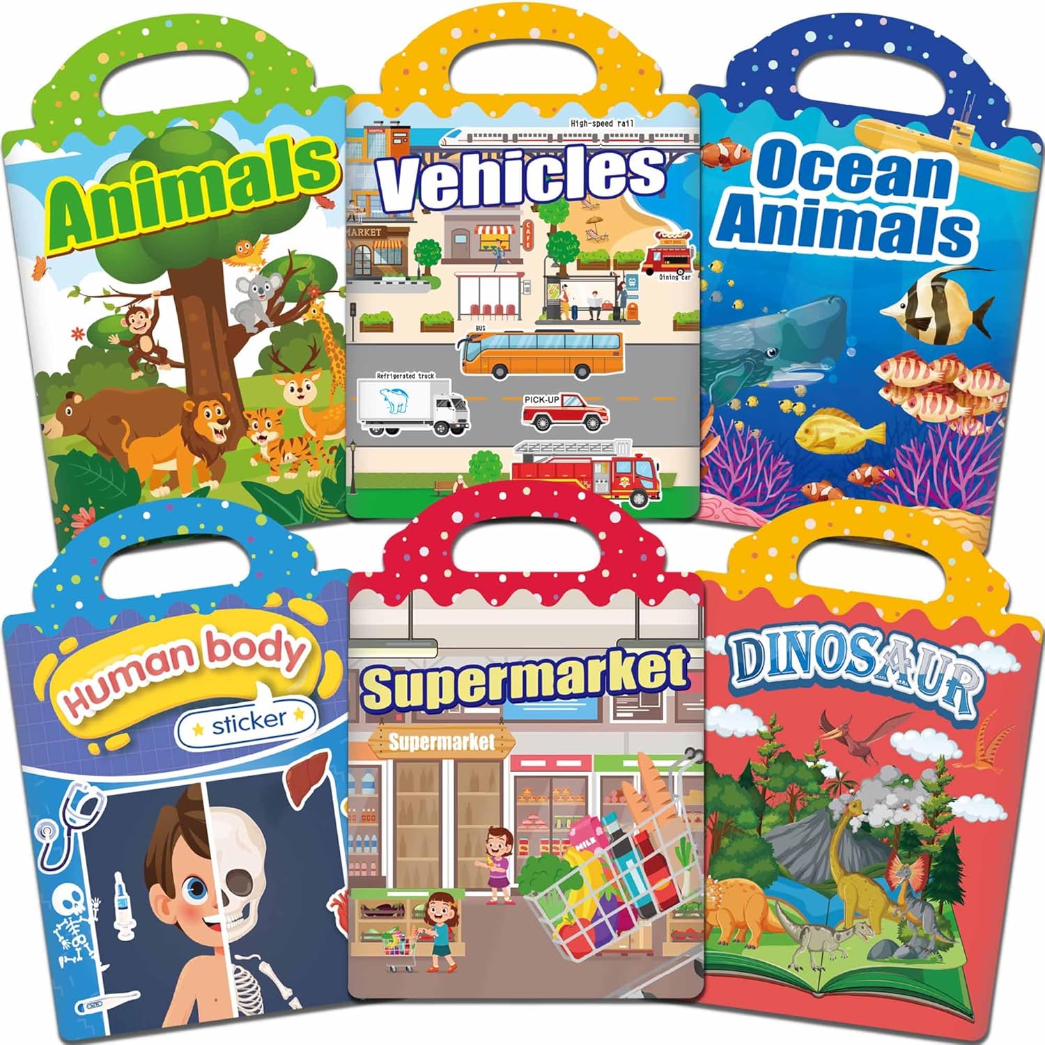 Detalle de iGetooy 6 Sets Reusable Sticker Book for Toddlers