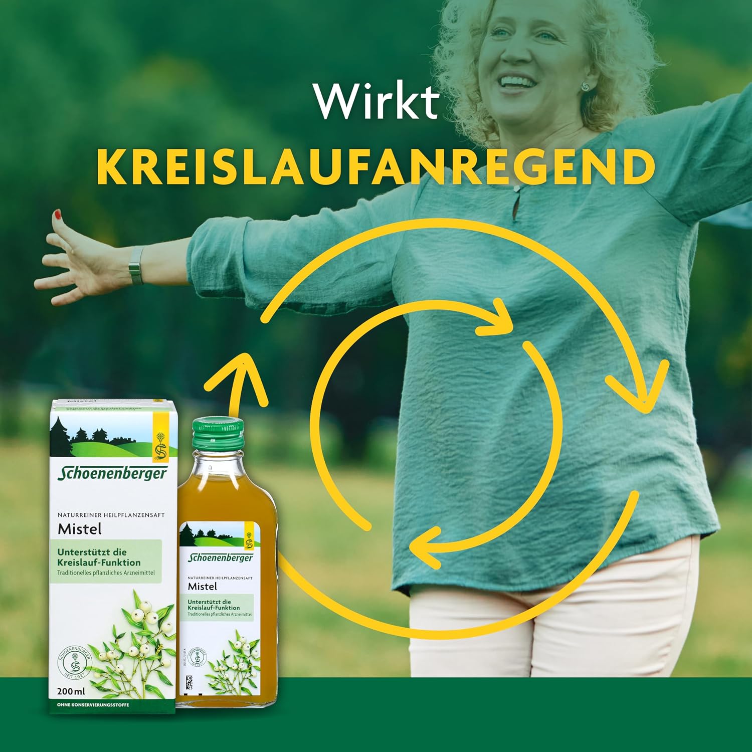 Detalle de Schoenenberger Mistel naturreiner Heilpflanzensaft – 200 ml Glasflasche, sanfte Unterstützung für das Herz-Kreislauf-System