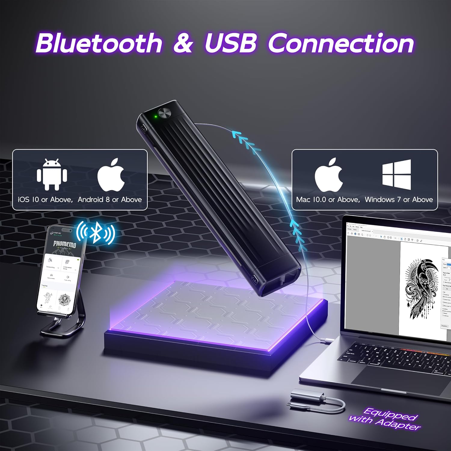 Thumbnail 3 de Itari A886 Tattoo Stencil Printer Kit — 10 pcs stencil printer 🖨️