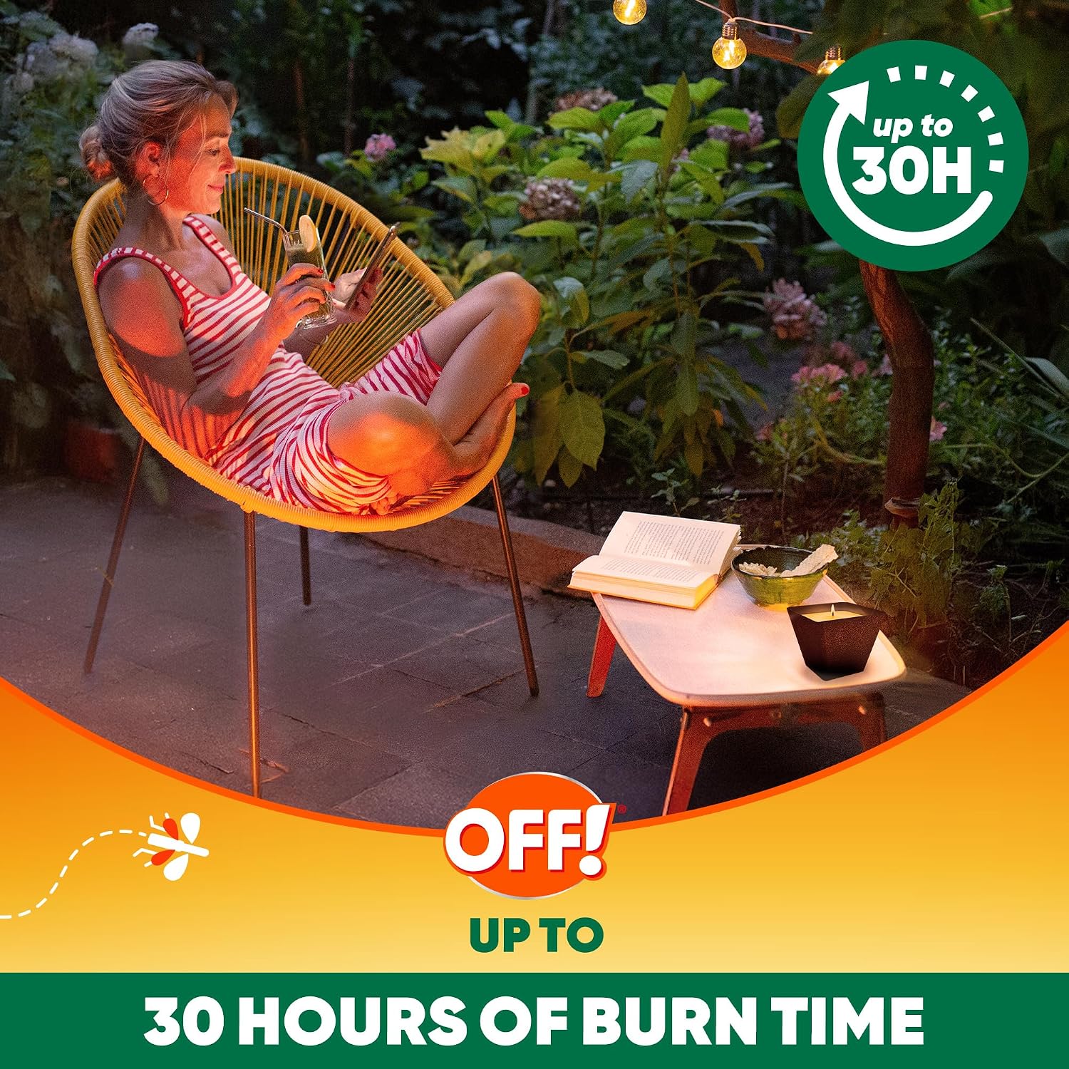 Thumbnail 2 de OFF! Backyard Citronella Scented Candle — Ambiance Enhancing Centerpiece (8 oz, Pack of 2)