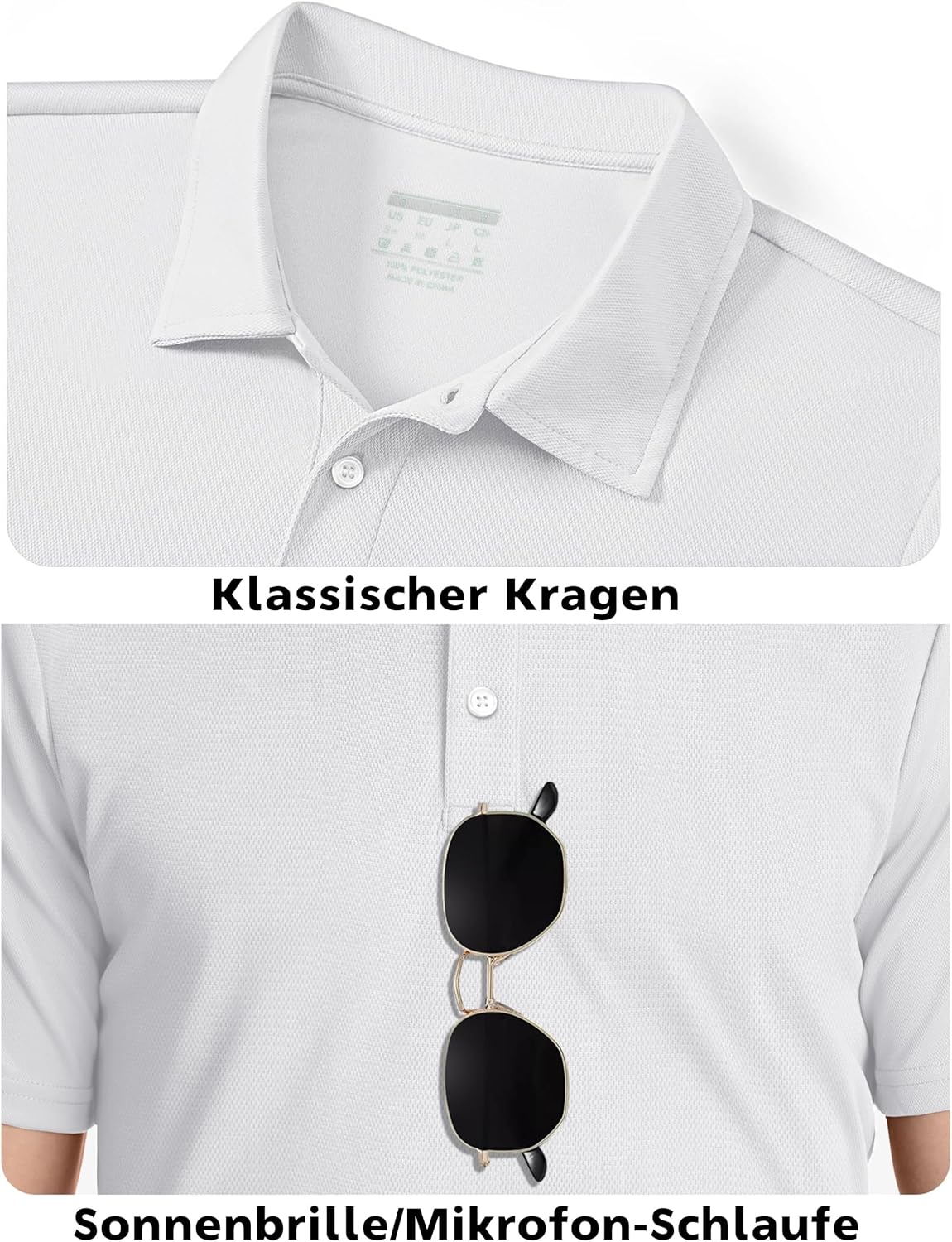 Thumbnail 2 de TACVASEN Herren-Poloshirt Kurzarm für Sommer, atmungsaktiv & schnell trocknend – Basic Polo für Golf & Sport