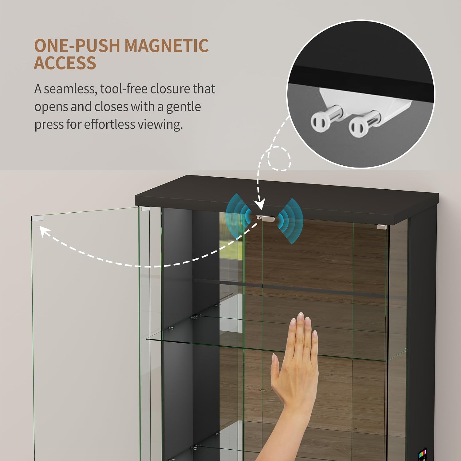 Detalle de Lvifur Display Cabinet, 71-inch