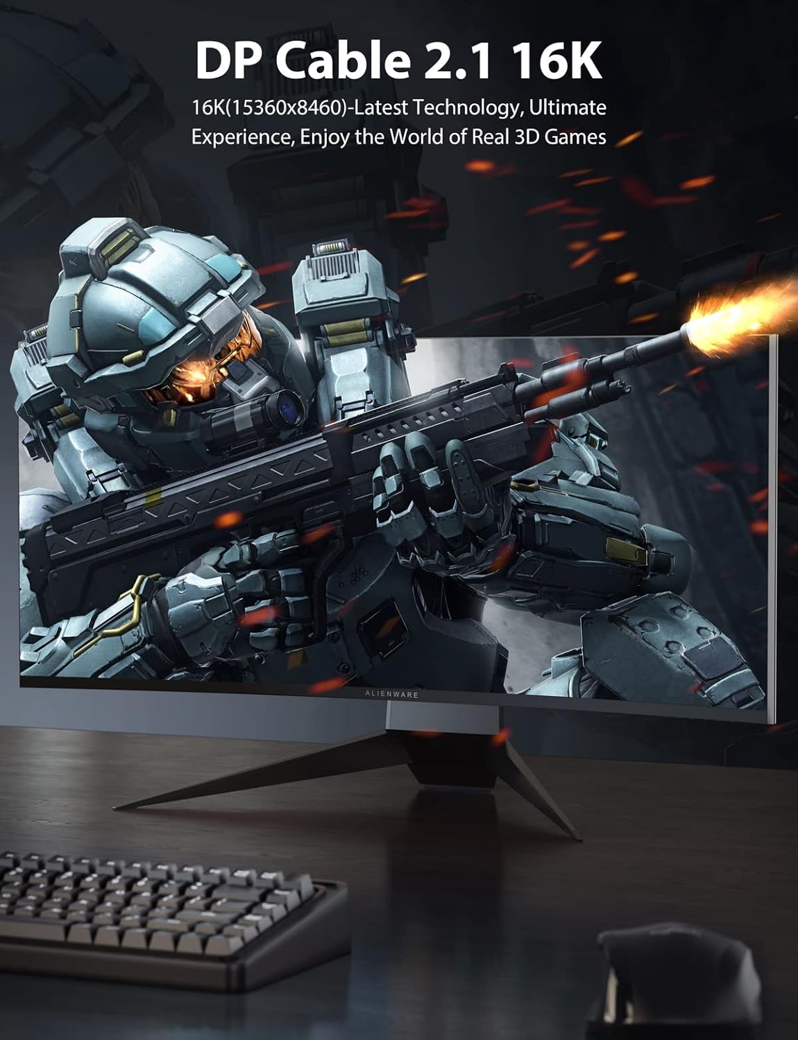 Thumbnail 2 de Stouchi DisplayPort 2.1 Cable (DP2.1) – 5m for gaming monitors, up to 16K@60Hz and 8K@120Hz