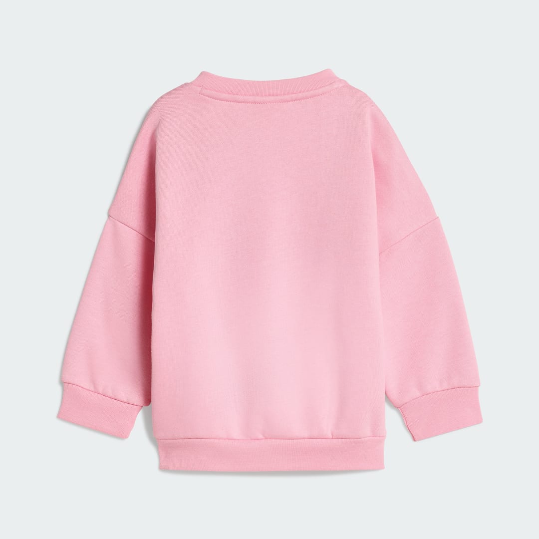 Detalle de Conjunto de mallas y sudadera holgada de cuello redondo de Adidas – Rosa