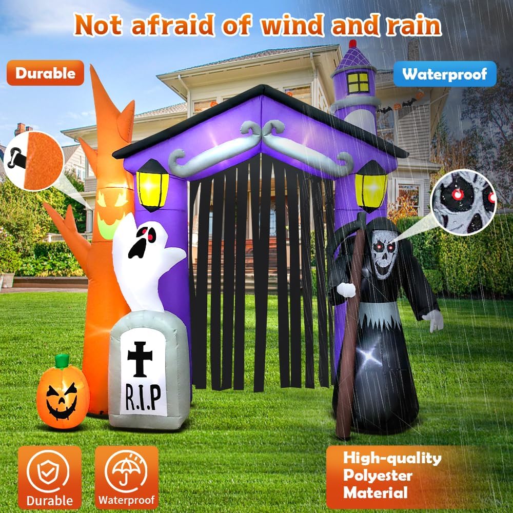 Detalle de KOOY Halloween Inflatable Archway, 9 ft