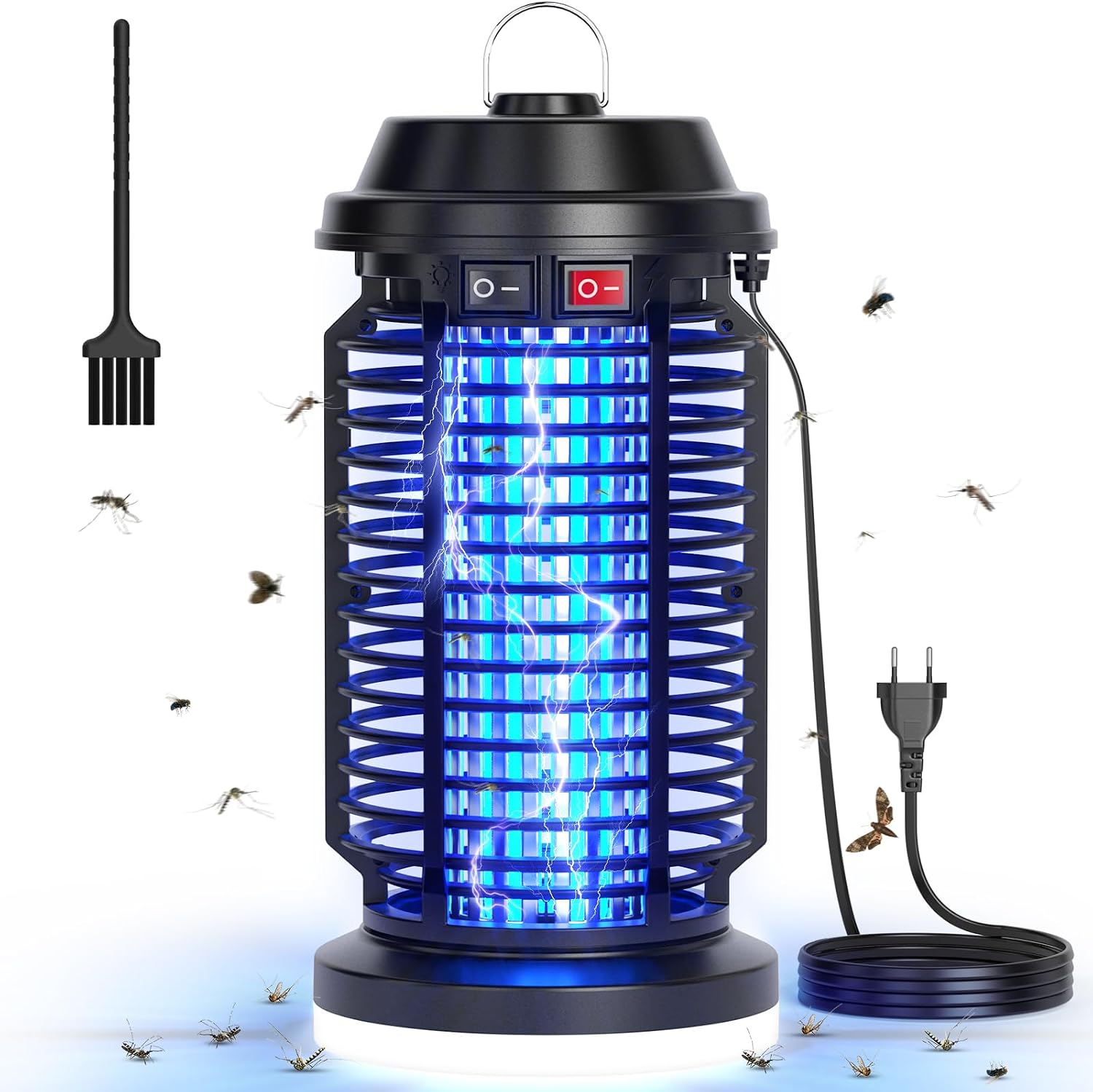 Detalle de YISSVIC Lámpara antimosquitos eléctrica 4200V + 15W UV 365 nm IPX4 (interior y exterior)