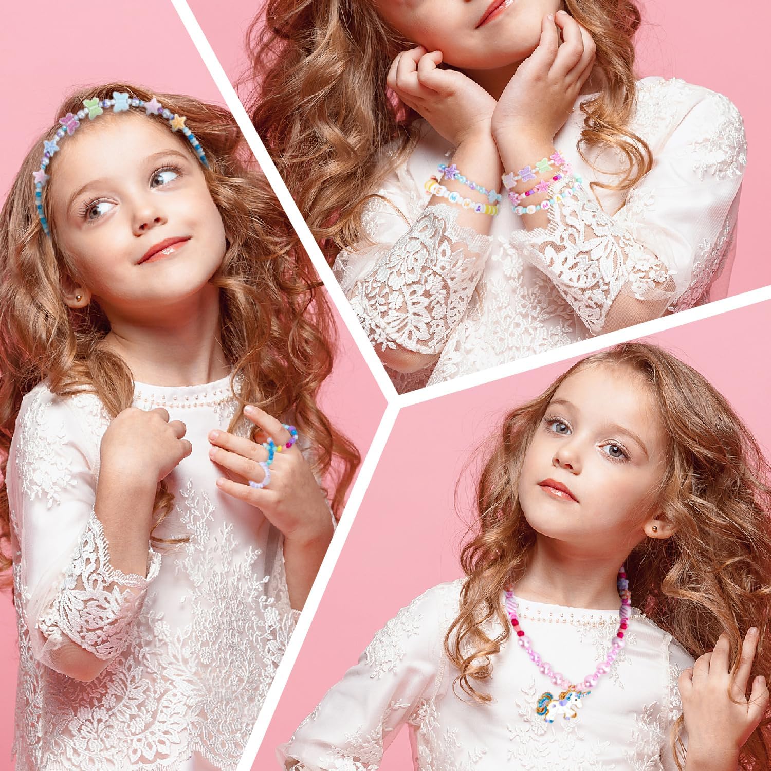 Thumbnail 6 de snookids Perlen für Armbänder Bastelset für Kinder ab 6 Jahren – über 2.200 Perlen, elastische Kristallschnur & Box