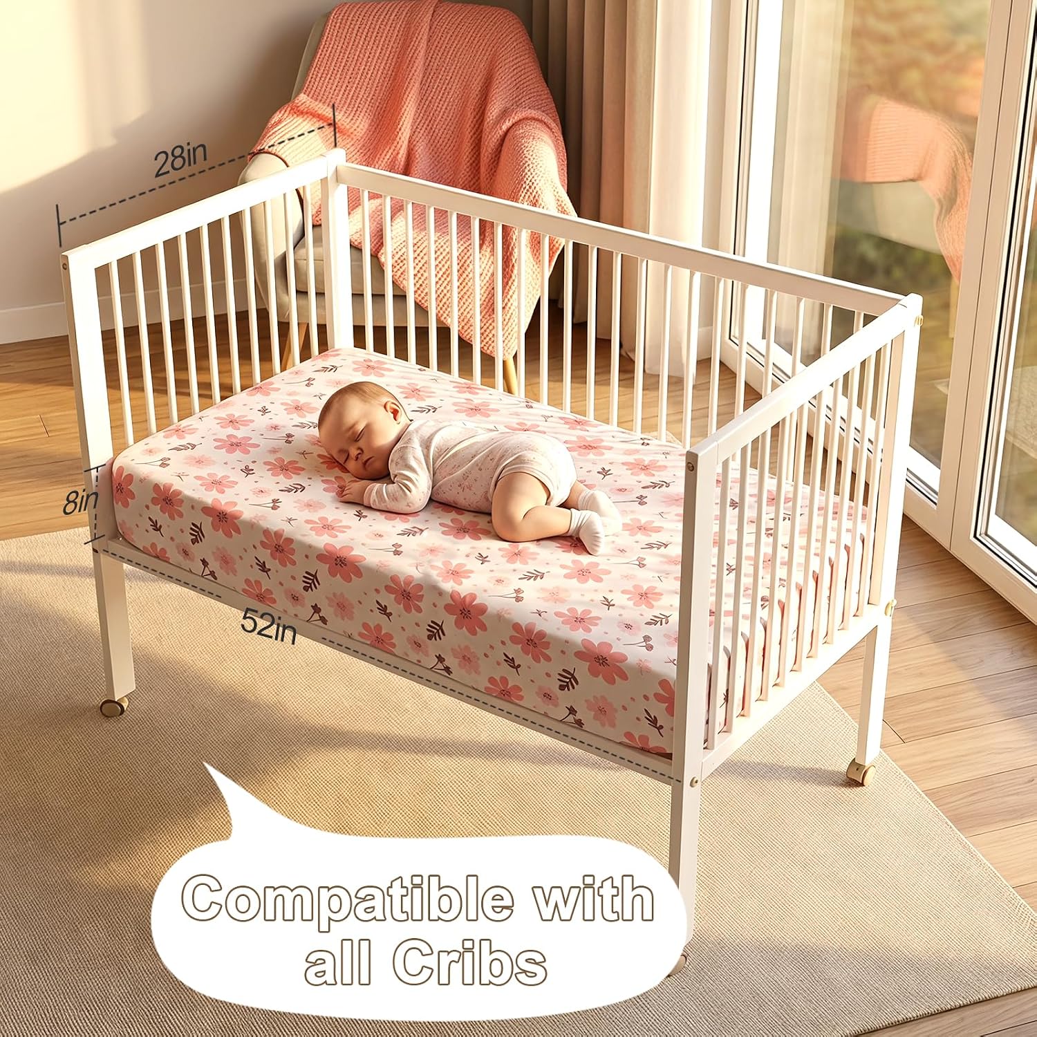 Detalle 1 de Baby Crib Sheets 2-Pack, Microfiber