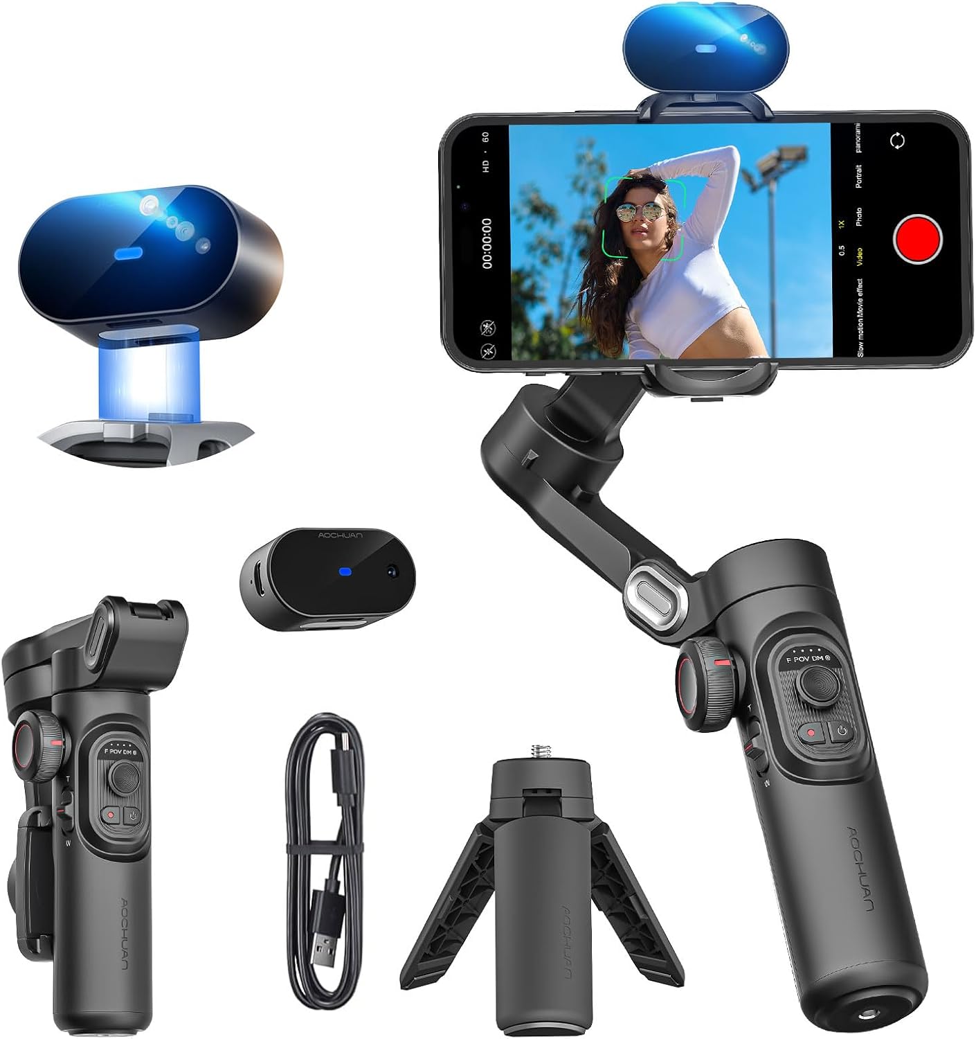 Detalle de AOCHUAN XE AI Version 2600 mAh gimbal