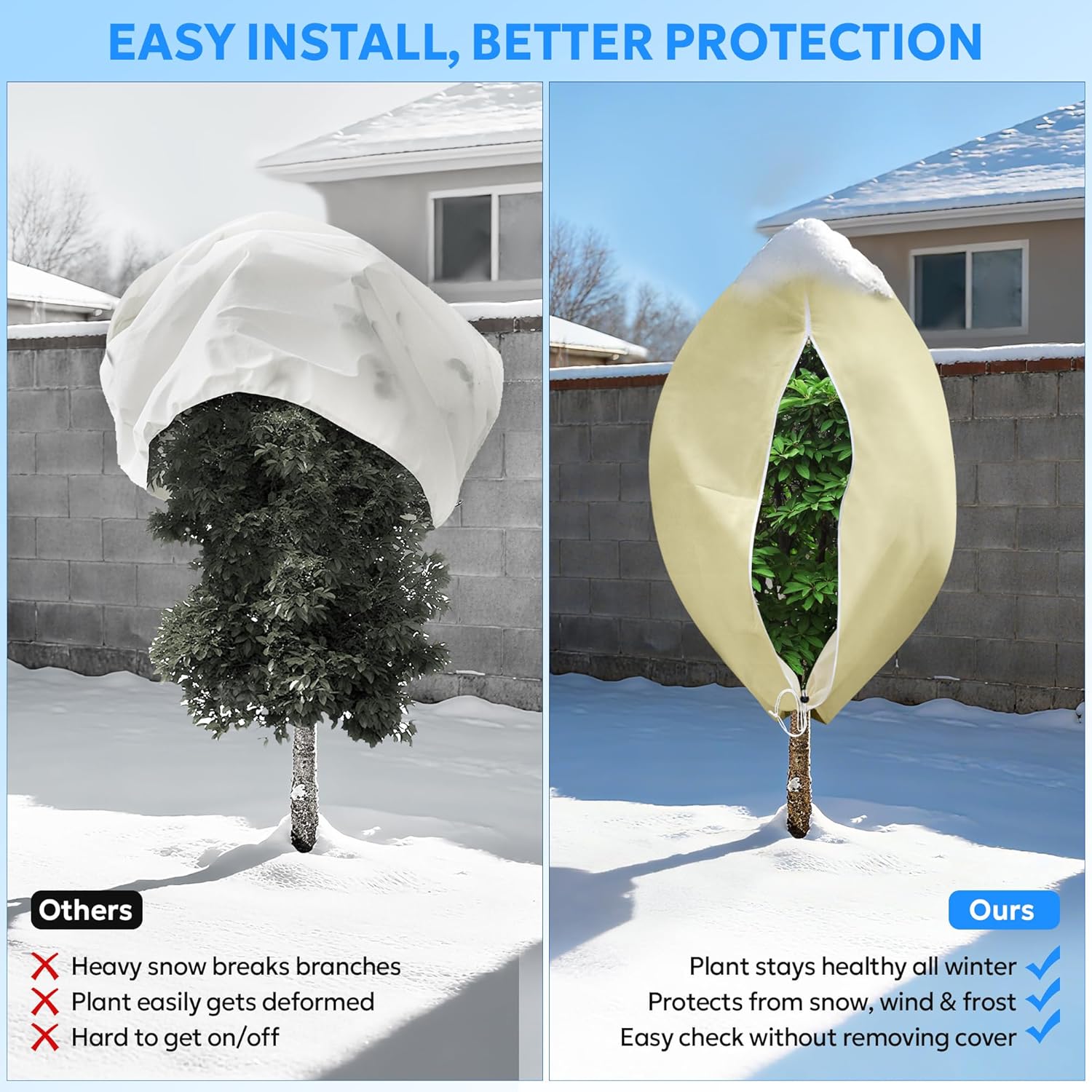 Detalle 2 de MIXC Plant Covers 47.2×70.8 for Shrubs