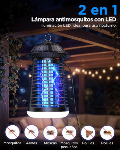 Detalle 2 de Lámpara Antimosquitos VIWAVE con LED y 4200 V: uso interior y exterior