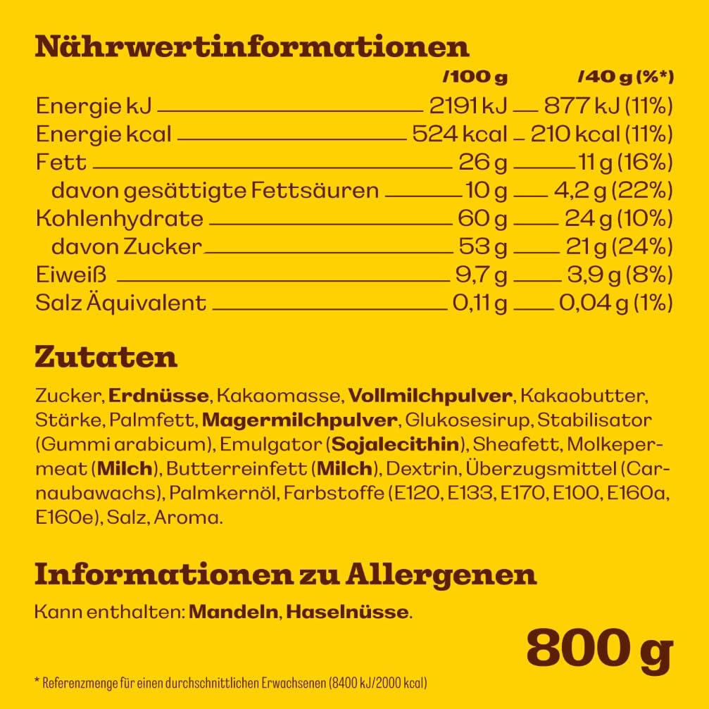 Thumbnail 2 de M&M’s Peanut Großpackung 800 g – Knackige Schokolinsen mit bunter Zuckerhülle, ideal für Weihnachten, Adventskalender oder Feiern