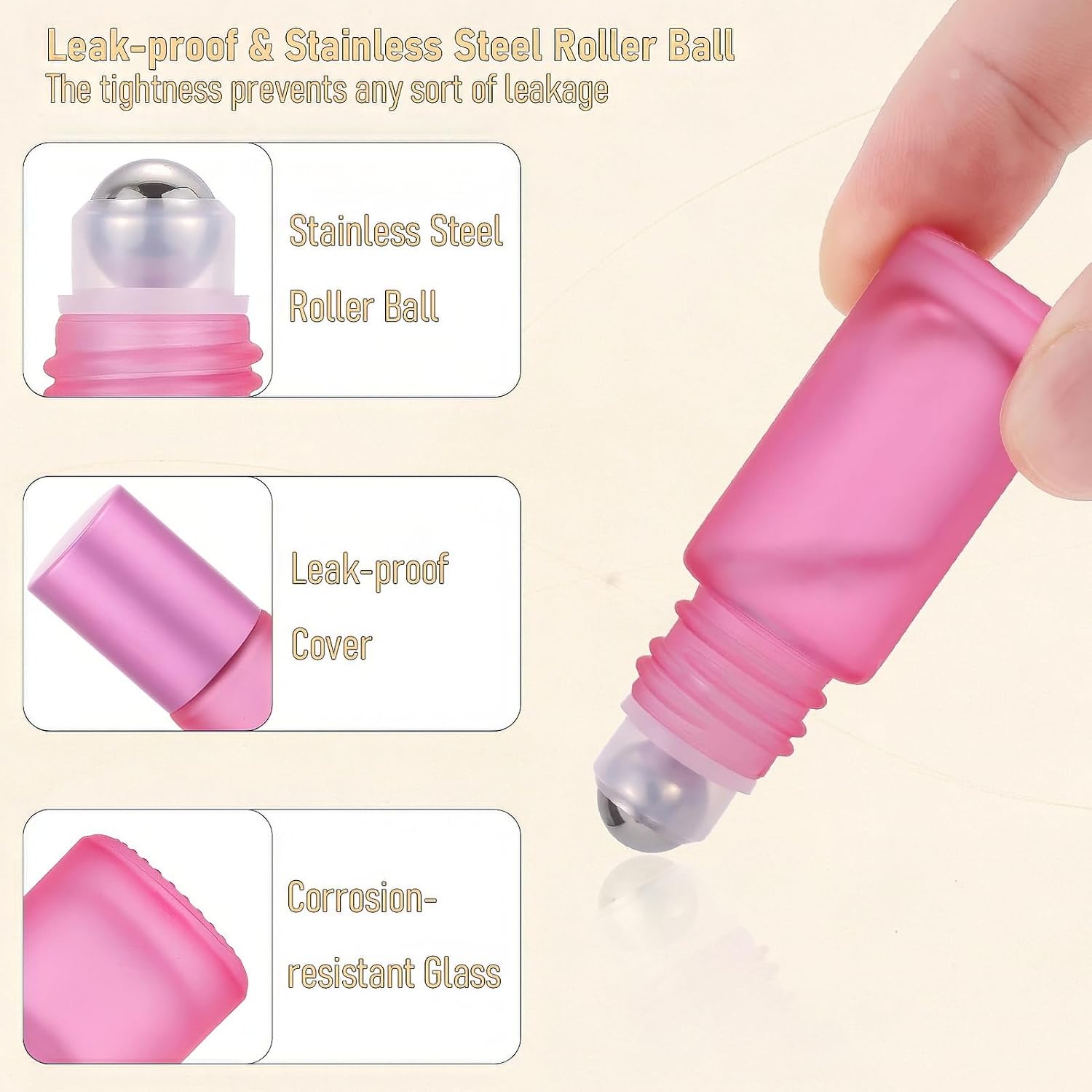 Detalle 2 de Kesell Glass Roller Bottles 5 ml