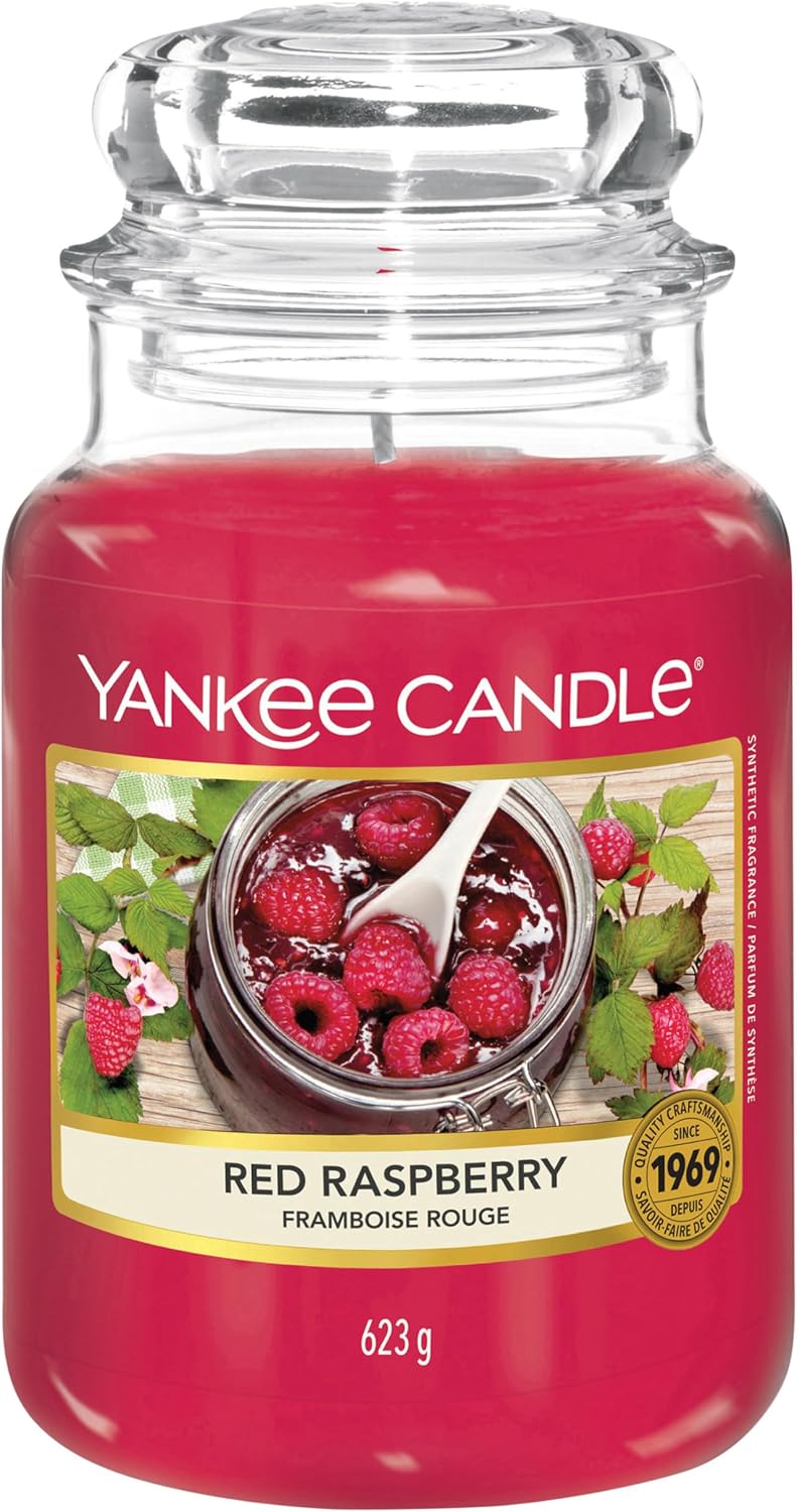 Detalle de Yankee Candle bougie Framboise rouge 623 g 🕯