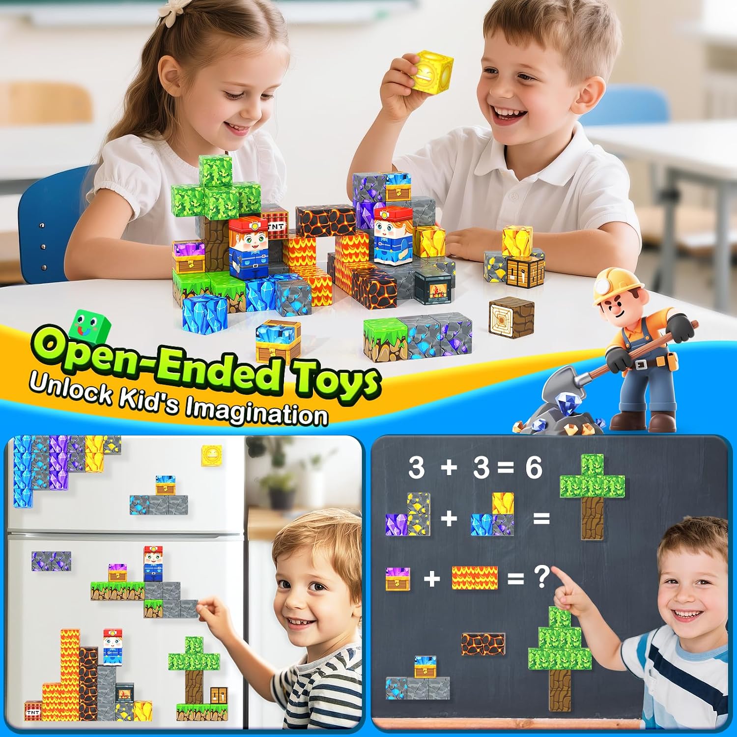 Detalle 2 de Soyee Magnetic Blocks Travel Toy for Ages 3+ 🧩