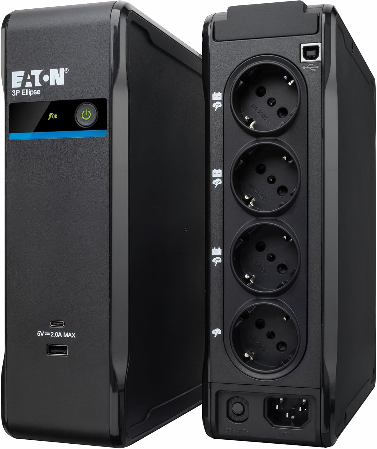 Thumbnail 4 de Eaton Ellipse 3P 700UD USV (3P700UD) Off-Line – 700 VA / 420 W mit USB Typ A & C und Überspannungsschutz