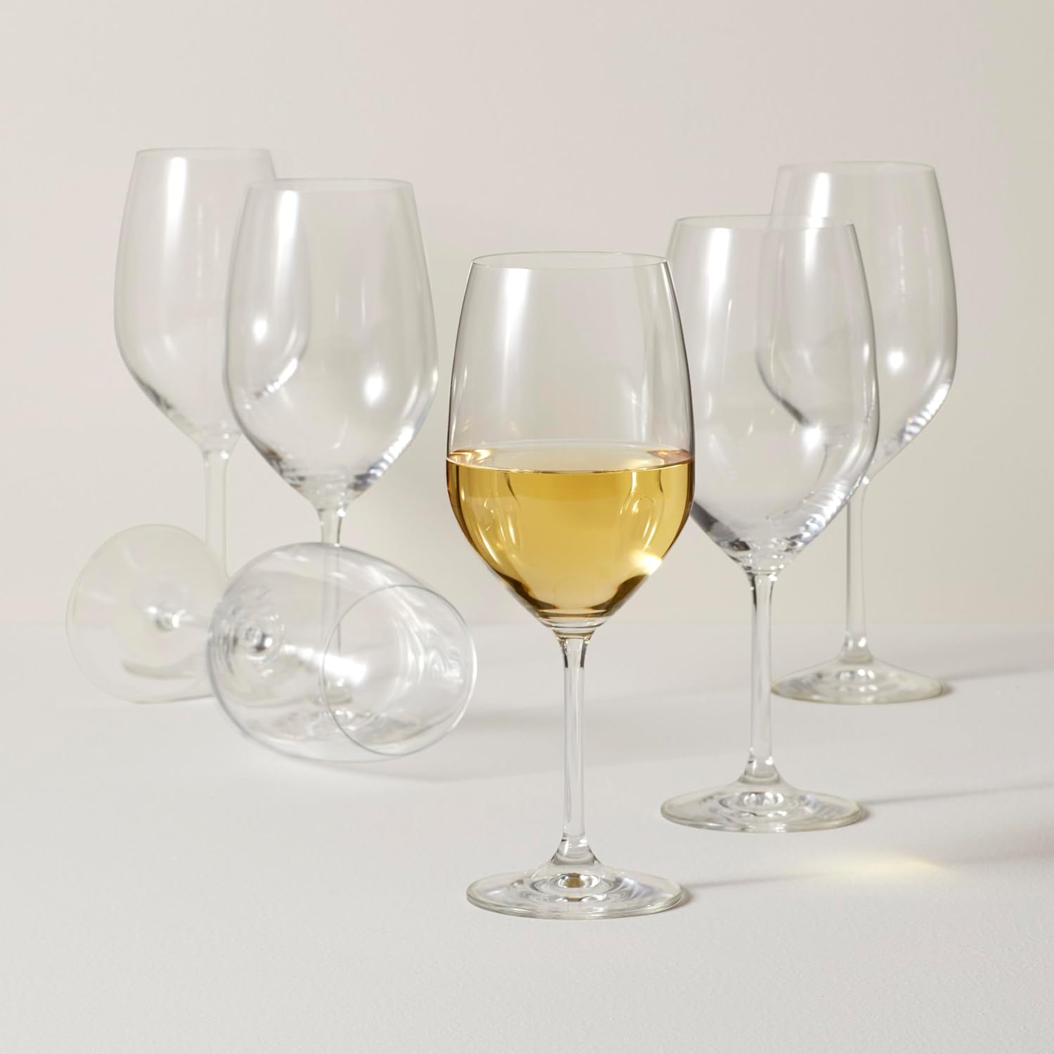 Detalle de Lenox White Wine Glasses, 21 Ounces