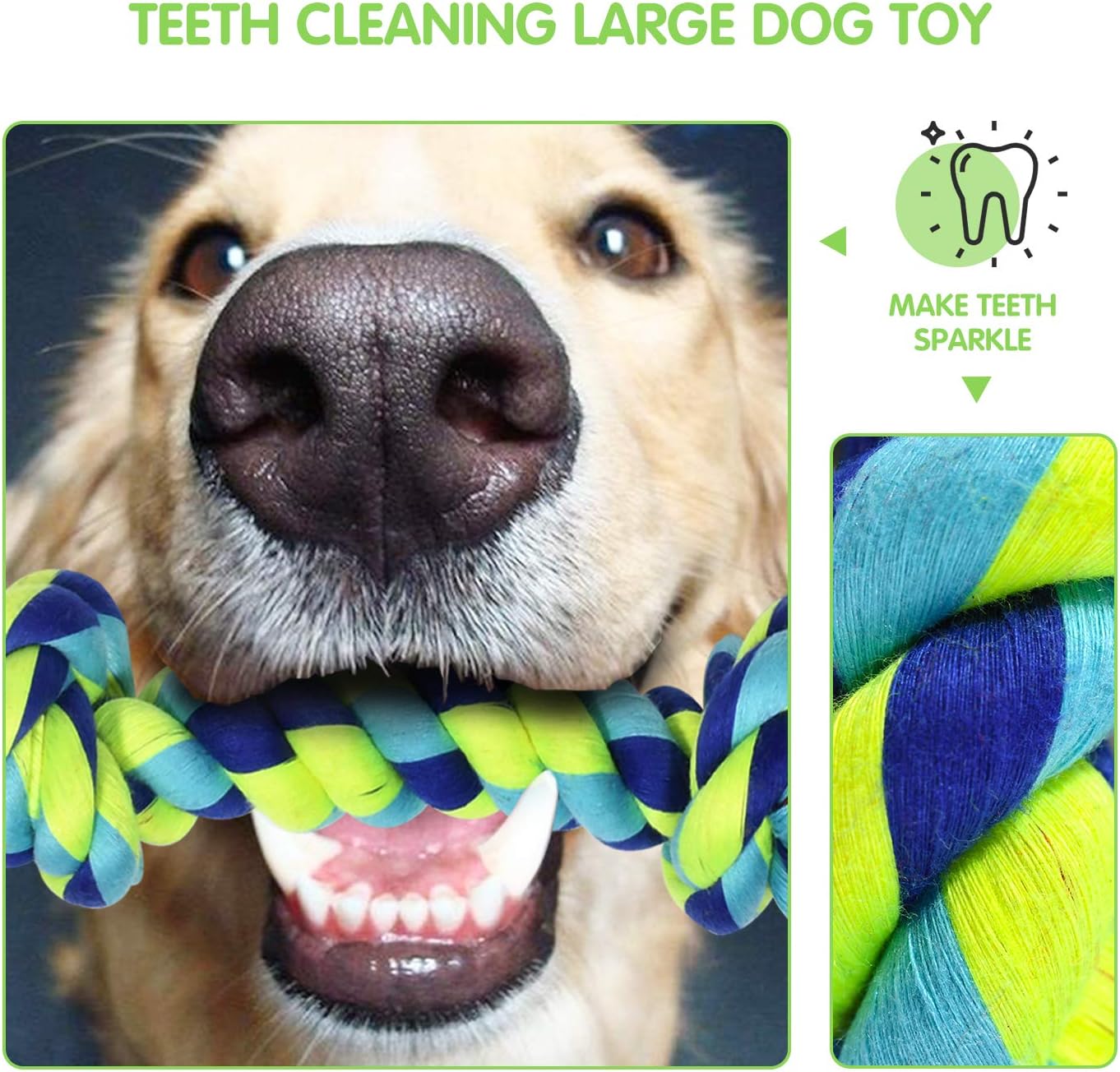 Detalle 2 de SHARLOVY Tough Chew Rope Toys 9 Pack