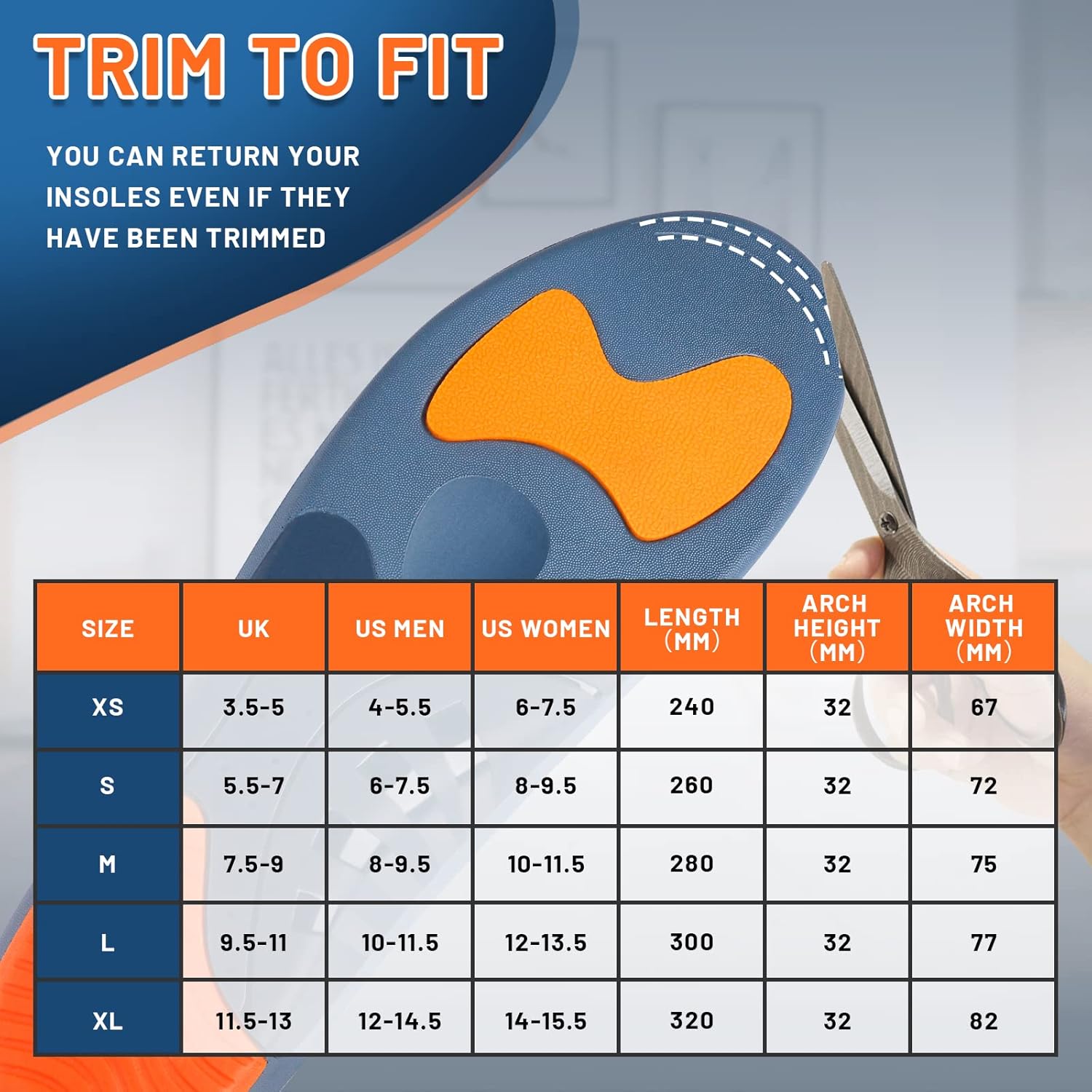 Thumbnail 3 de RooRuns Heavy Duty Arch Support Insoles for Men M