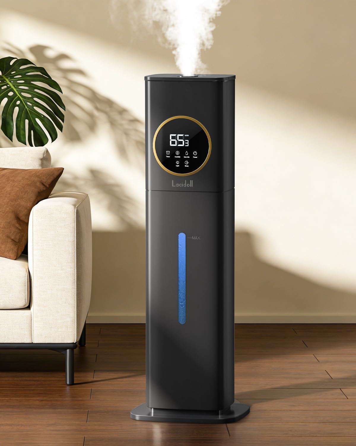 Detalle de Lacidoll MH-2303B1 8L Ultrasonic Humidifier, Top-Fill, 800 sq. ft.