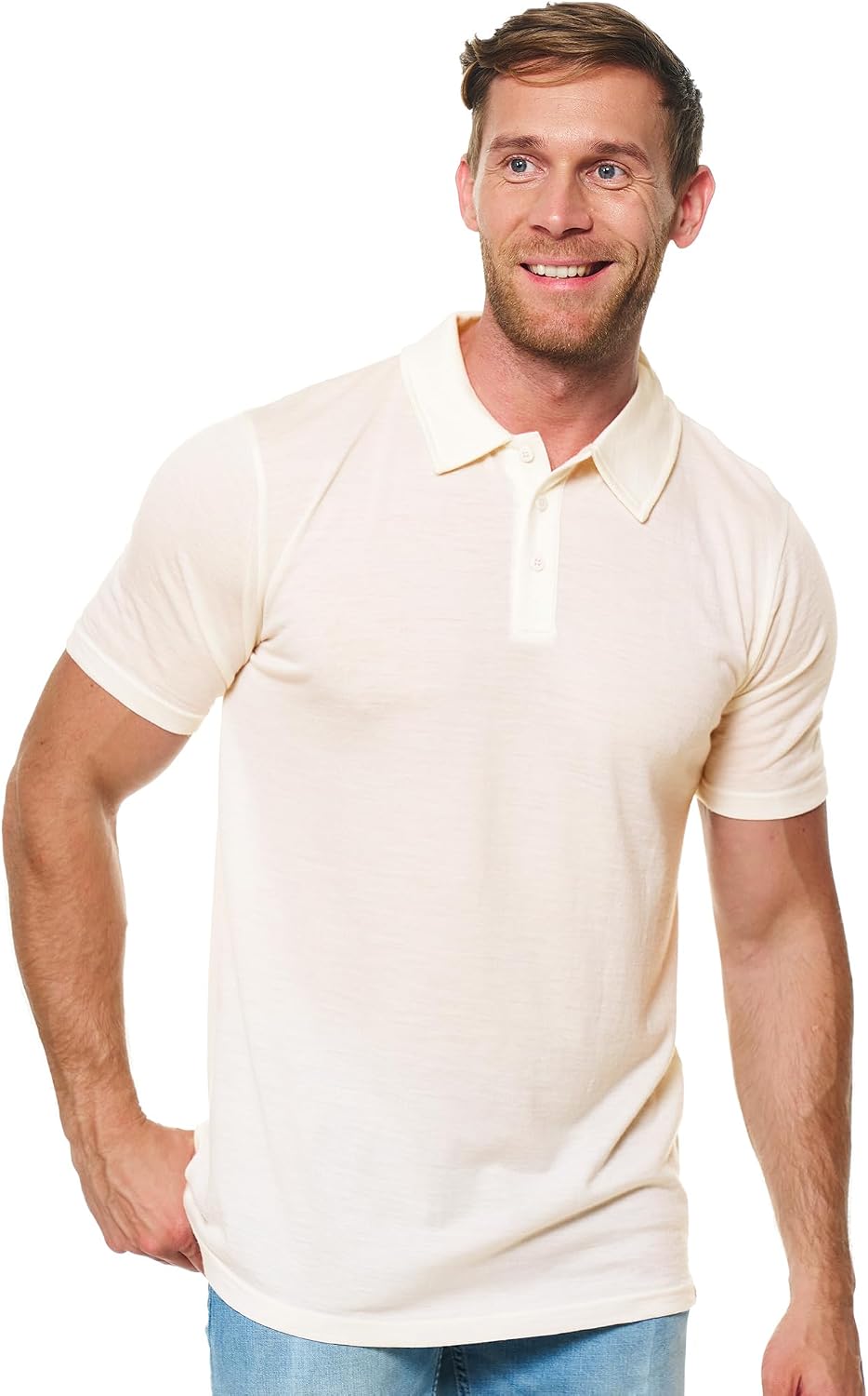 Thumbnail 6 de Merino Poloshirt Herren Kurzarm Langarm