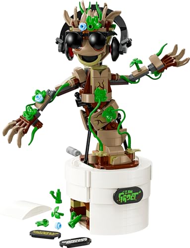 Detalle de LEGO Marvel Dancing Groot Buildable Animated Toy (76297) – A playful, interactive Groot for 10+